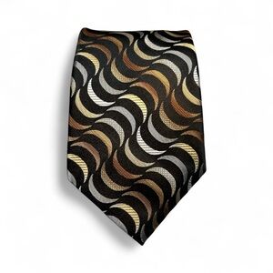 Daniel Cremieux 100% Silk Tie 60” Geometric Half Moon Pattern